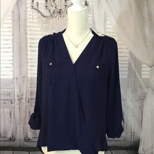 WHBM Dark Navy Iconic Artist Shirt NWT